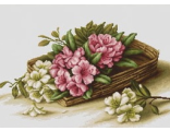 Цветы азалии в корзине (B510)