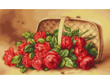 Корзинка с розами (гобелен)