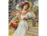 Девушка с корзиной цветов (ВХ-1480)