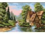 Пейзаж с водяной мельницей (1097)