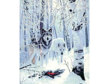 Волки в зимнем лесу (99897)