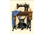Кошка со швейной машинкой (857)