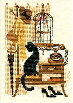 Кошка с телефоном (860)