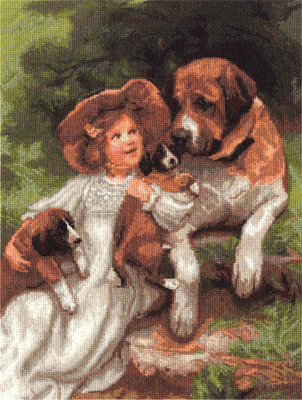 Девочка с собаками