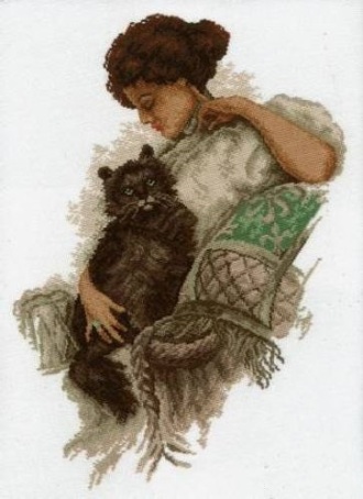 Девушка с котом (628)