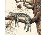 Слишком устал (кот на дереве) 35087