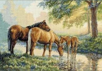 Лошади у ручья 35174