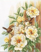 Птицы на розах PN-0021782