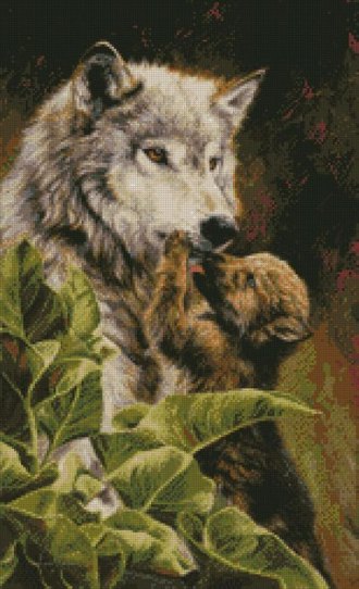 Волчица с детёнышем (98707)