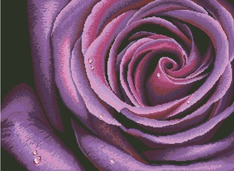 Фиолетовая роза DS304 (алмазная мозаика) mc