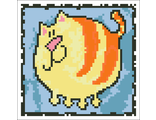 Толстый полосатый кот DS209 (алмазная вышивка) mq
