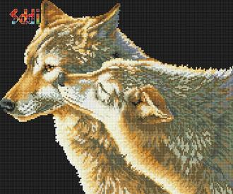 Волчья нежность 72029,01 (алмазная мозаика Anya) mgm-mv