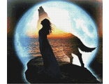 Зов природы (Девушка волк) VH-905301 (алмазная мозаика Anya) ml-mv-my
