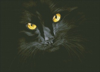 Черная кошка М-301 (алмазная вышивка) mgm-mk
