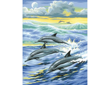 Семья дельфинов АЖ-1062  (алмазная вышивка) msm-mri