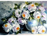 Белые розы АЖ-1203 (алмазная вышивка) mc-mb