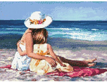На берегу моря (На пляже) VH-912001 (алмазная вышивка-мозаика Anya) ml-msm-md