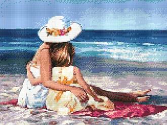 На берегу моря (На пляже) VH-912001 (алмазная вышивка-мозаика Anya) ml-msm-md