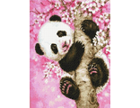 Панда на сакуре (Маленькая панда) VH-913501 (алмазная мозаика Anya) mgm